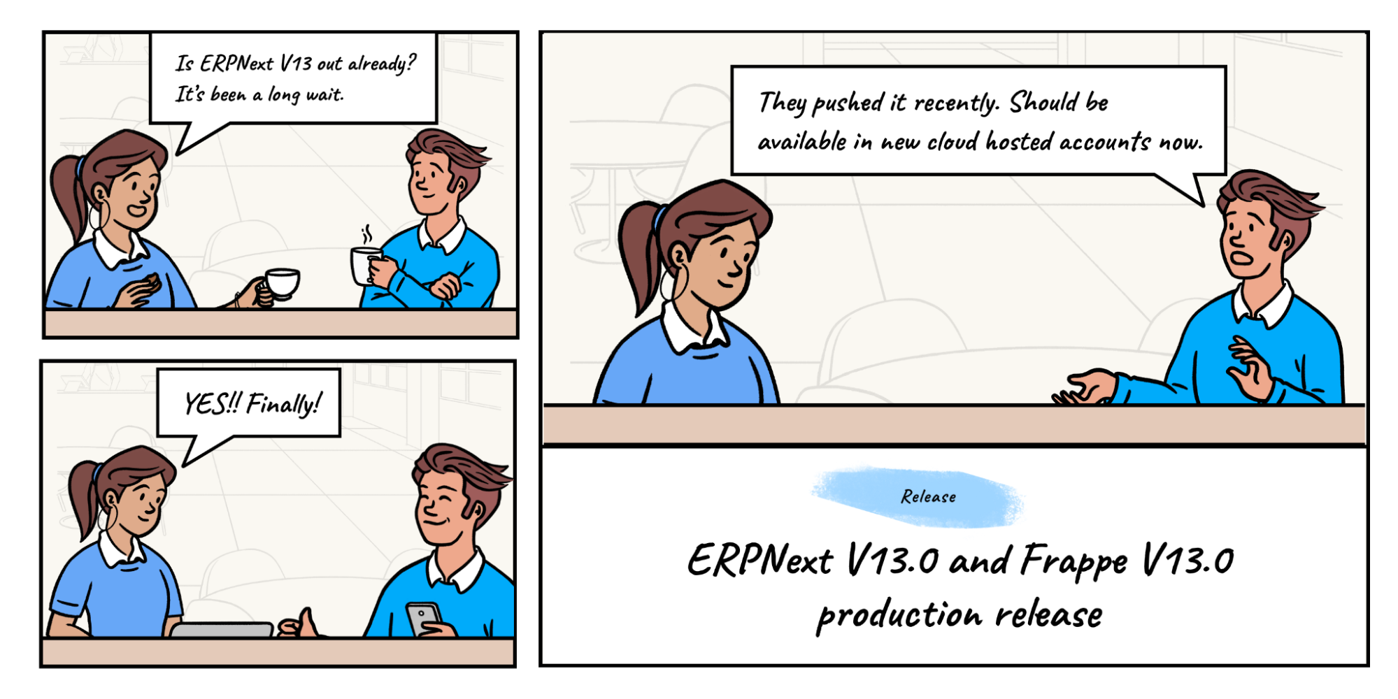 ERPALFrase version 13.0 and Frappe Framework version 13.0 release - Cover Image